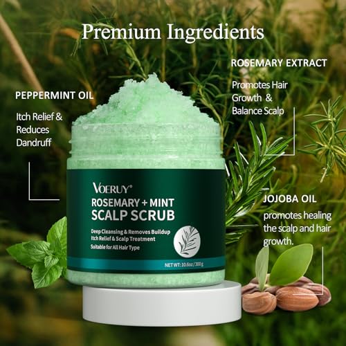 Rosemary Scalp Scrub for Deep Clean & Buildup Removal