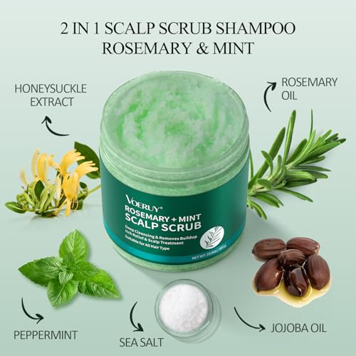 Rosemary Scalp Scrub for Deep Clean & Buildup Removal