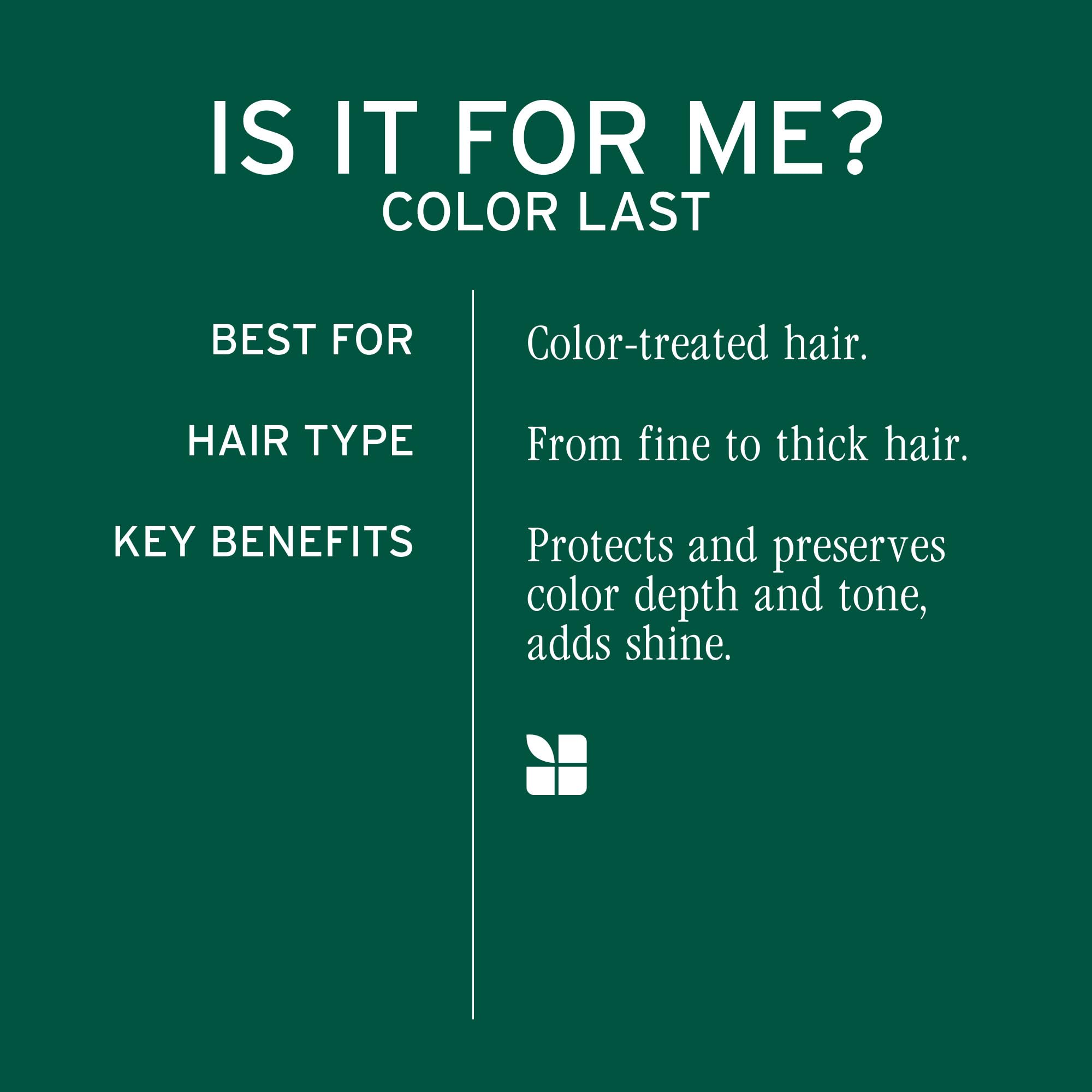Color Protecting Conditioner for Treated Hair Care