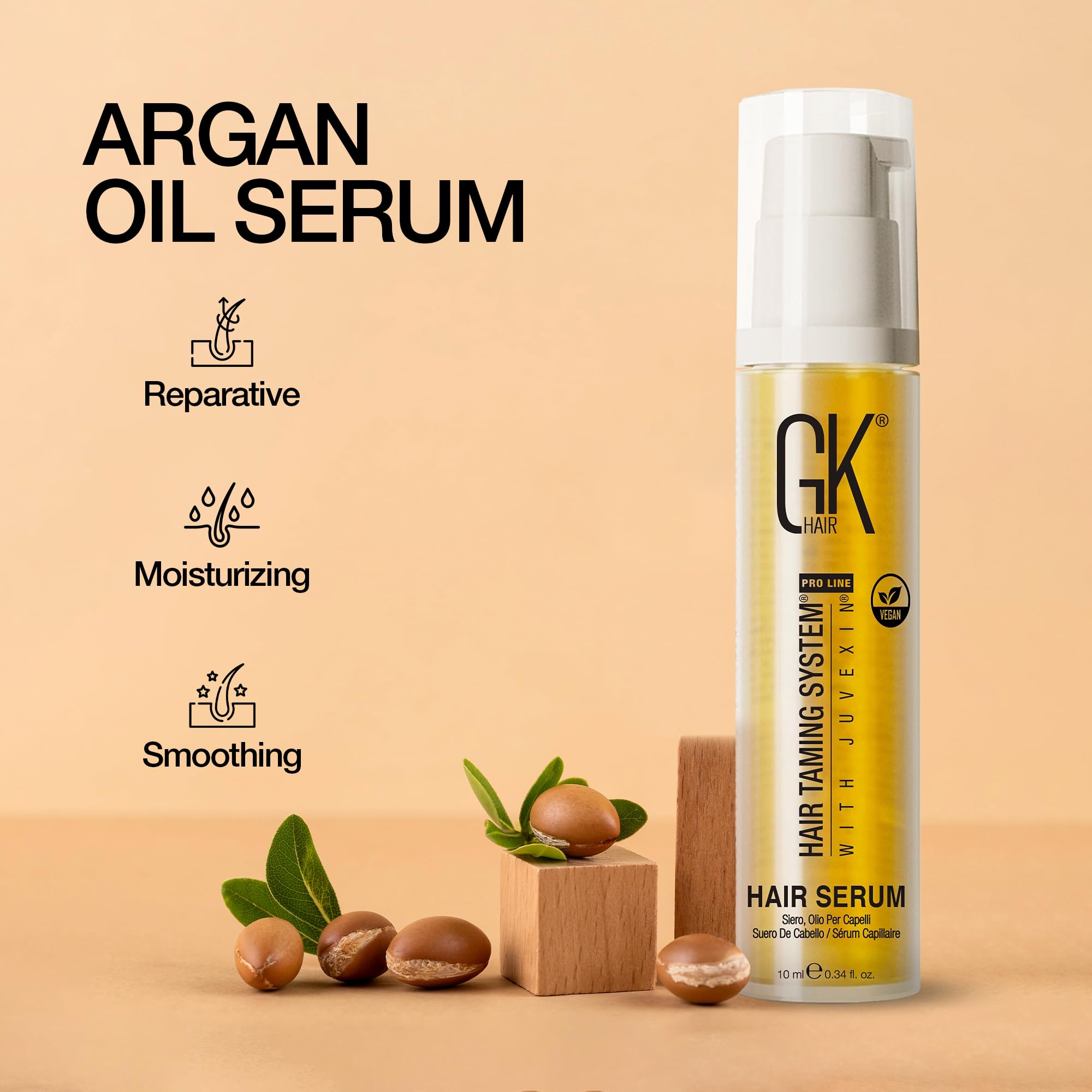 Argan Oil Anti-Frizz Hair Serum for Smooth Hair