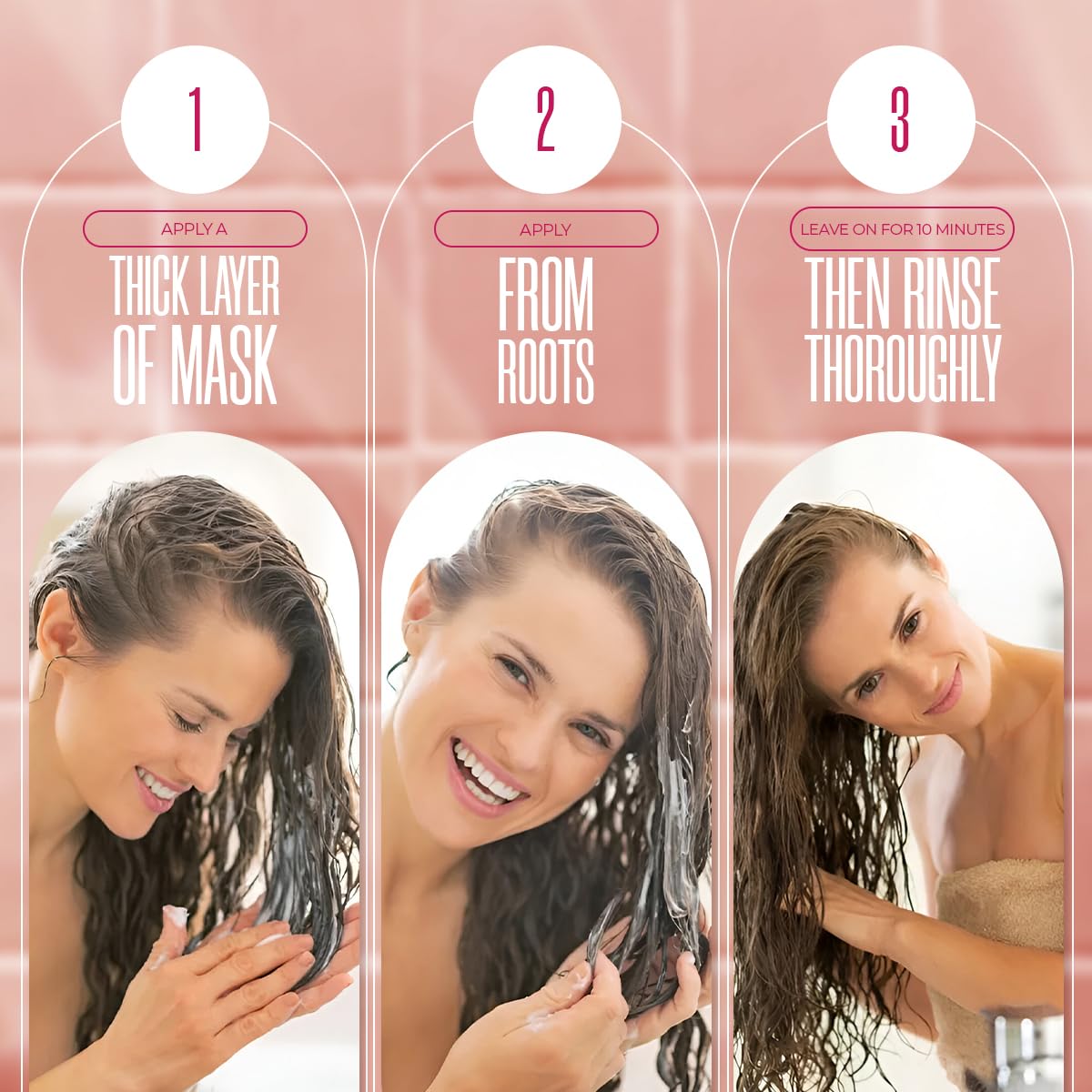 Anti-Frizz Hair Mask for Dry & Damaged Hair 8oz