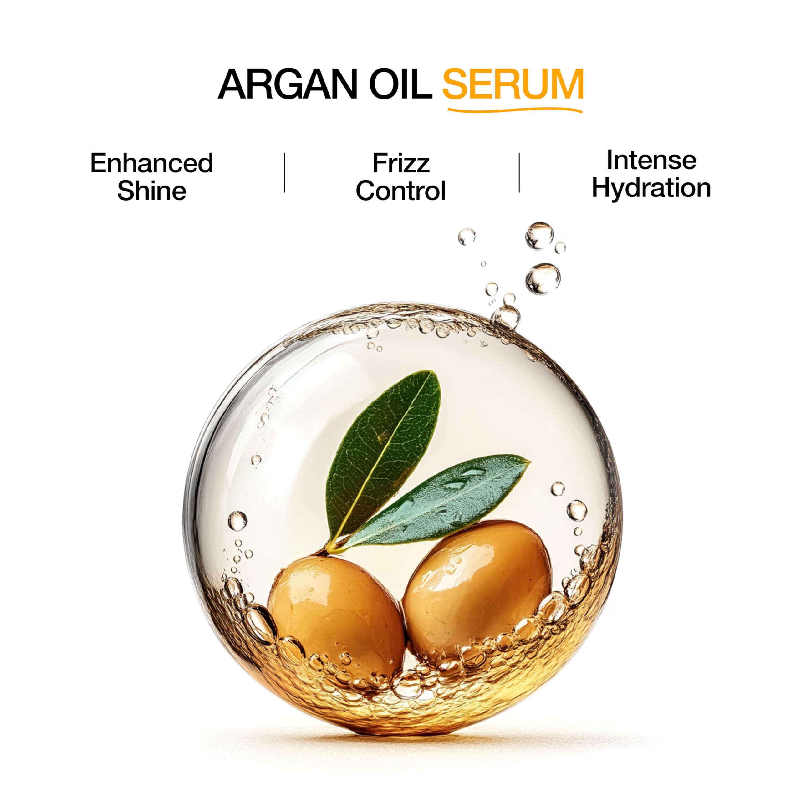 Argan Oil Anti-Frizz Hair Serum for Smooth Hair