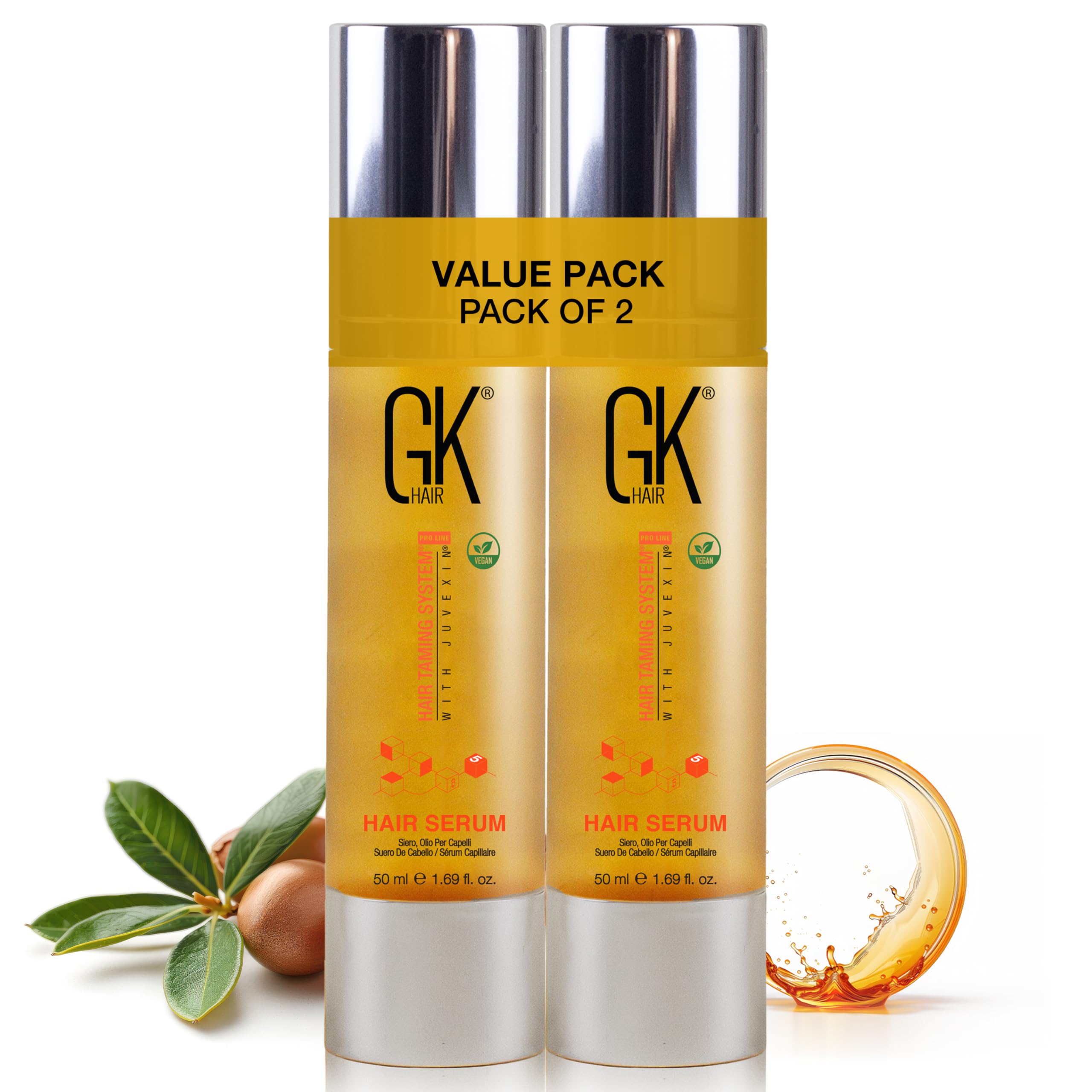 Argan Oil Anti-Frizz Hair Serum for Smooth Hair