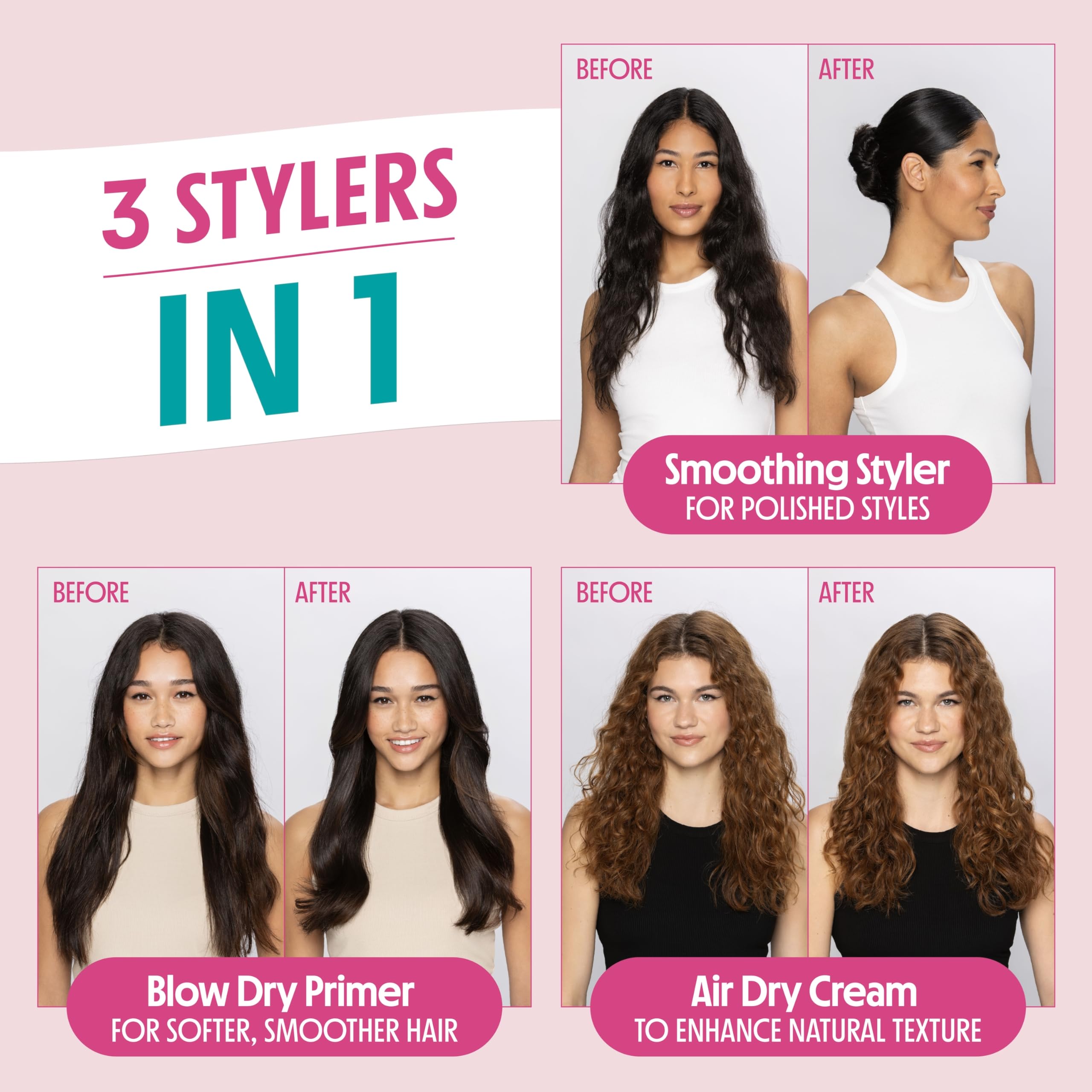 3-in-1 Styling Cream with UV Protection for All Hair