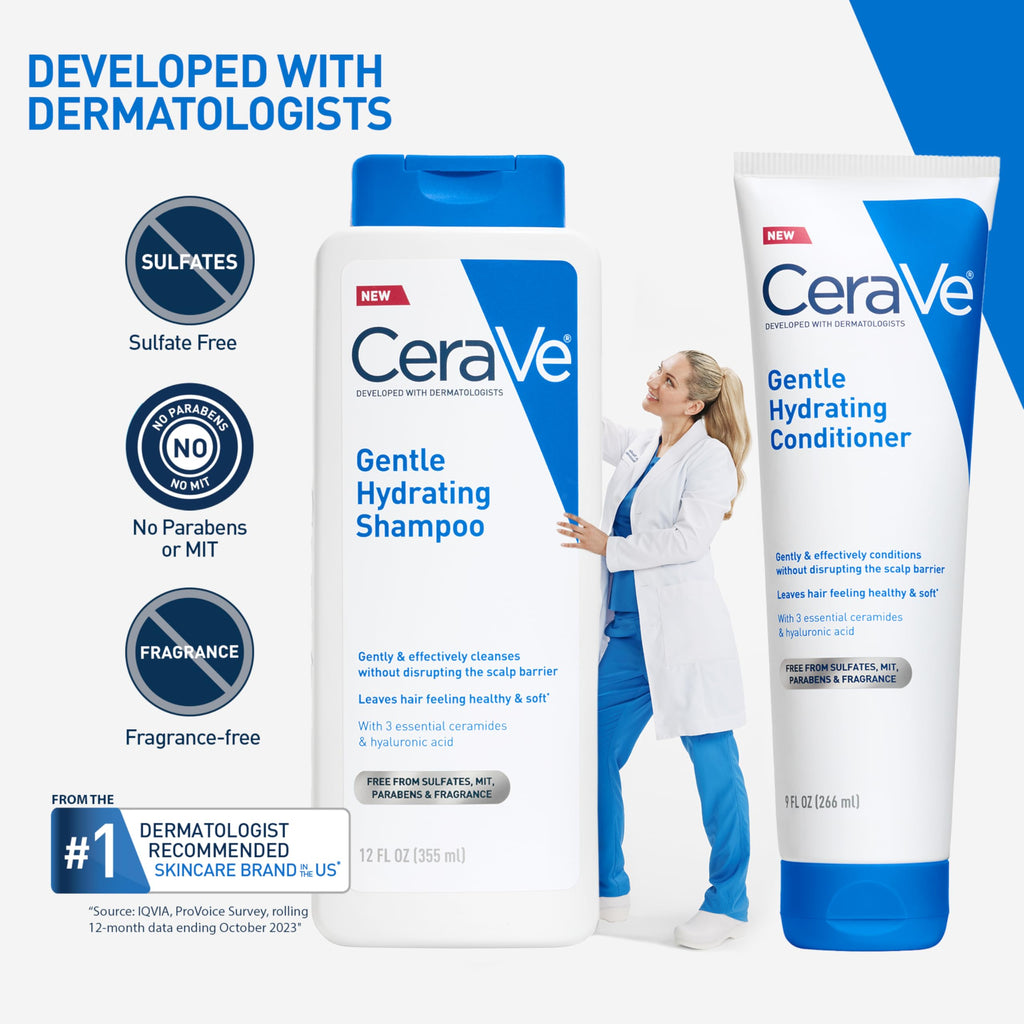CeraVe Gentle Hydrating Shampoo and Conditioner Set